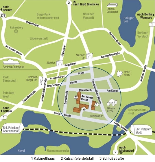 Karte mit Standort Objekt "Neuer Markt"