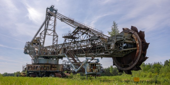 alter Schaufelradbagger in der Lausitz