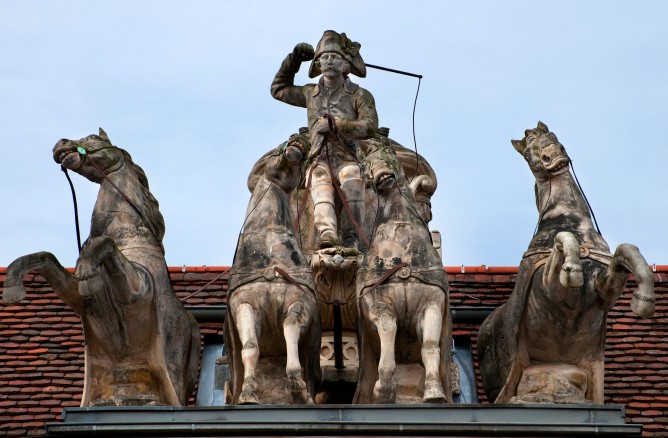 Quadriga am Kutschstall