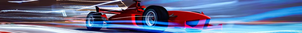 Formel 1 Auto mit futuristischen Lichteffekten