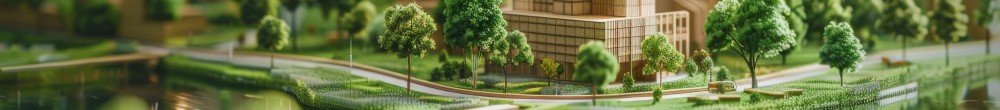 Miniaturstadt mit Fluß vorne